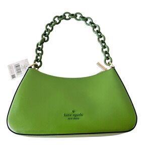 NWT Kate Spade Madison Resin Chain Shoulder Bag Turtle Green Saffiano KG644